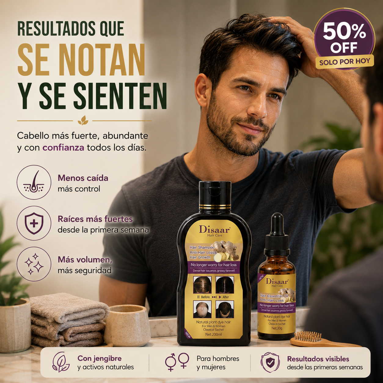 Pack Shampoo + Serum Anticaida Jengibre
