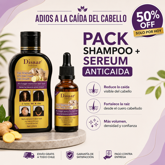 Pack Shampoo + Serum Anticaida Jengibre