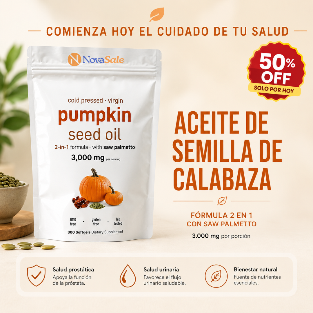 ACEITE DE SEMILLA DE CALABAZA™ - Enfocada en la prevención y fortalecimiento integral